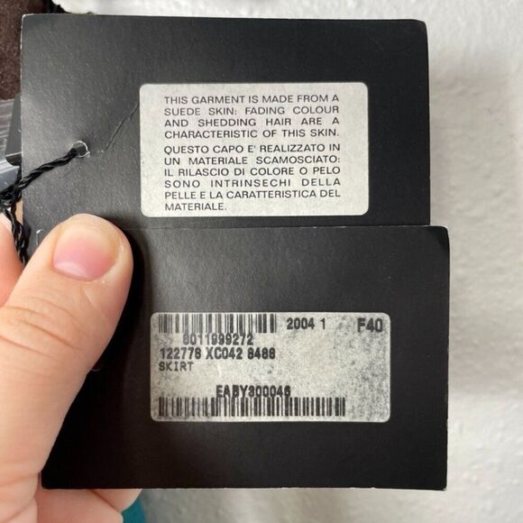 NWT Size: 40 (US size L/8)Yves Saint Laurent Colorblock Suede Wrap Skirt - Picture 12 of 15